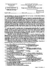 Đề thi thử THPT Quốc gia cho học sinh Lớp 12 THPT, BT THPT môn Tiếng Anh - Mã đề 113 - Năm học 2016-2017 - Sở GD & ĐT Ninh Bình (Có đáp án)